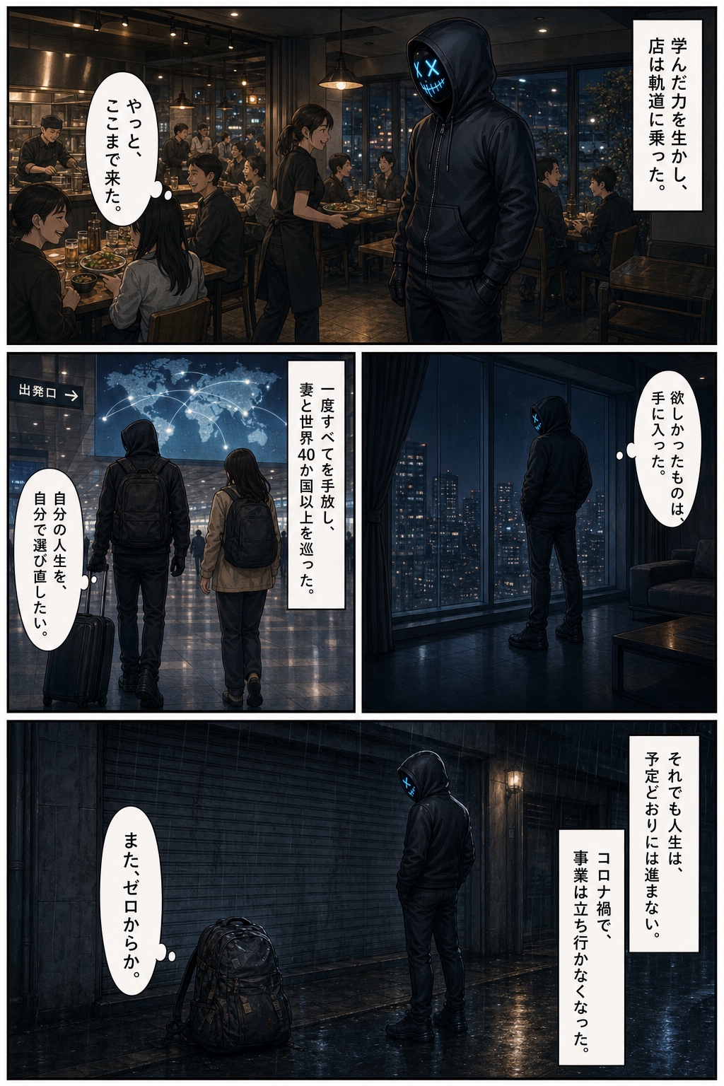飲食店経営の成功を手放して妻と世界を巡り、コロナ禍で再びゼロに立つプロフィール漫画4ページ目