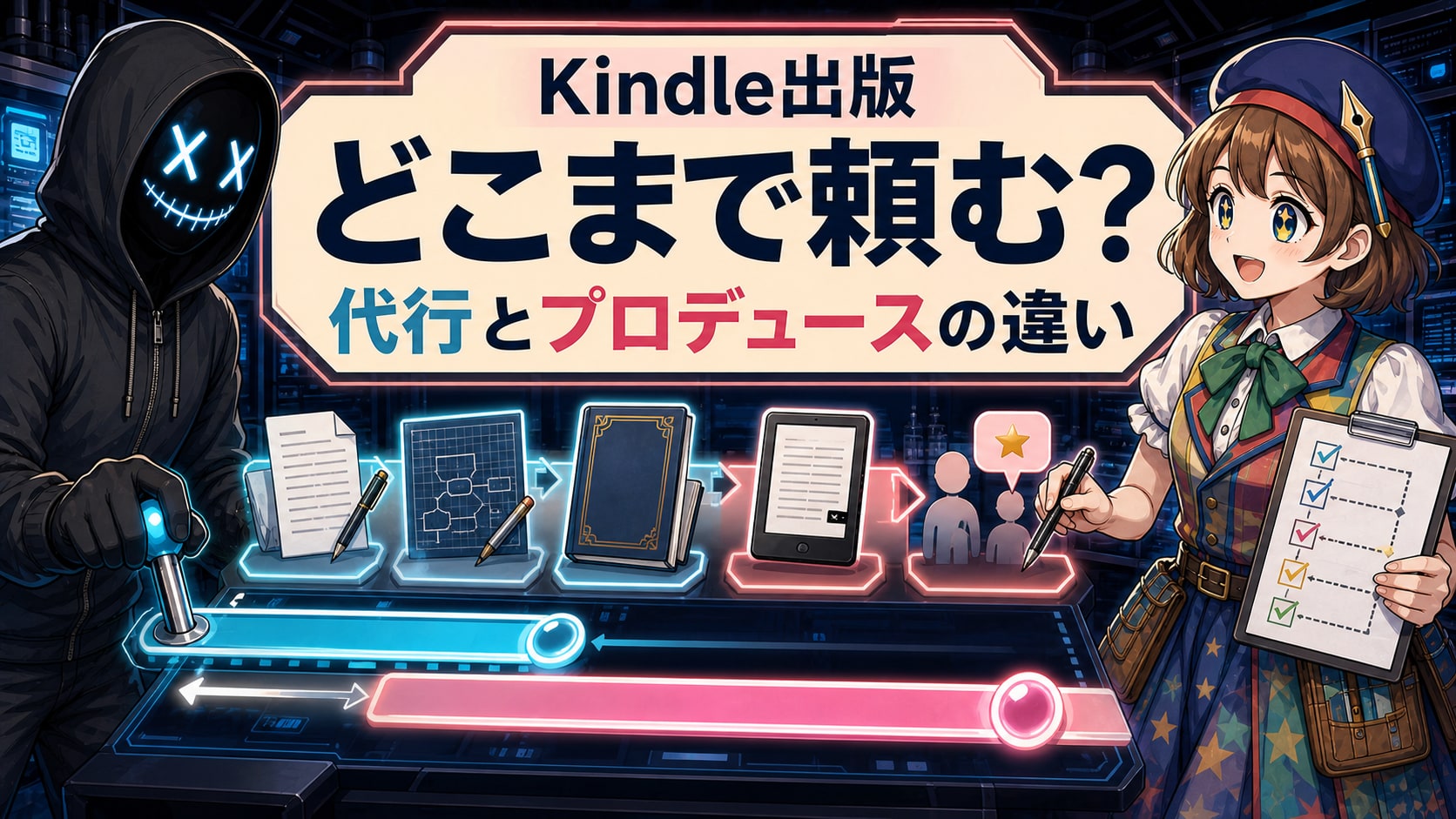 Kindle出版代行・出版プロデュースの違い｜料金・内容・選び方のアイキャッチ