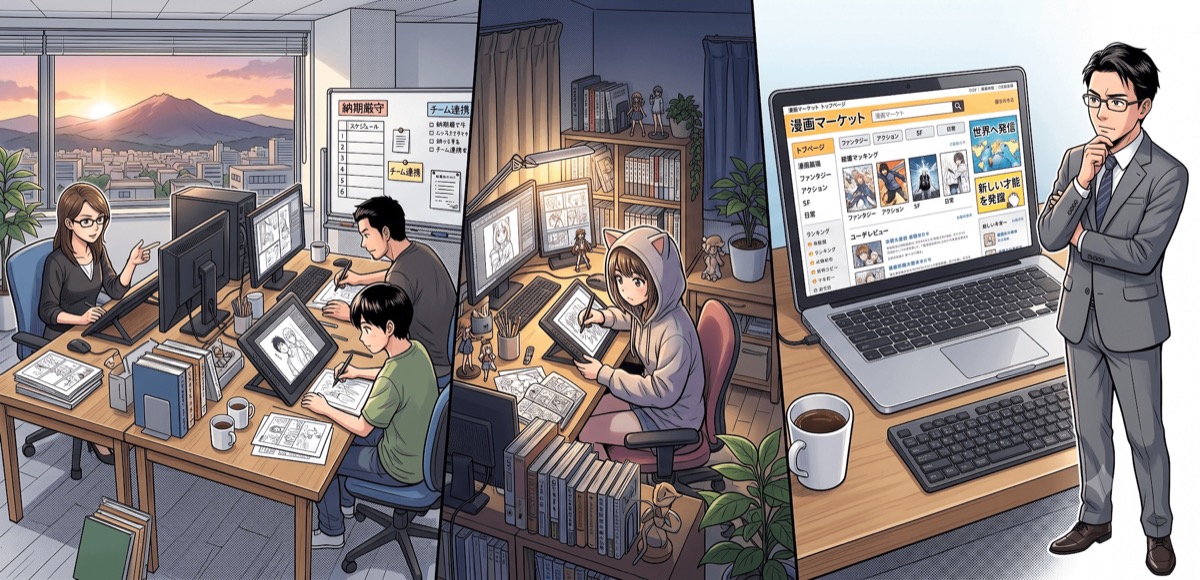 漫画制作の依頼先比較｜制作会社・個人・クラウドソーシングの使い分け